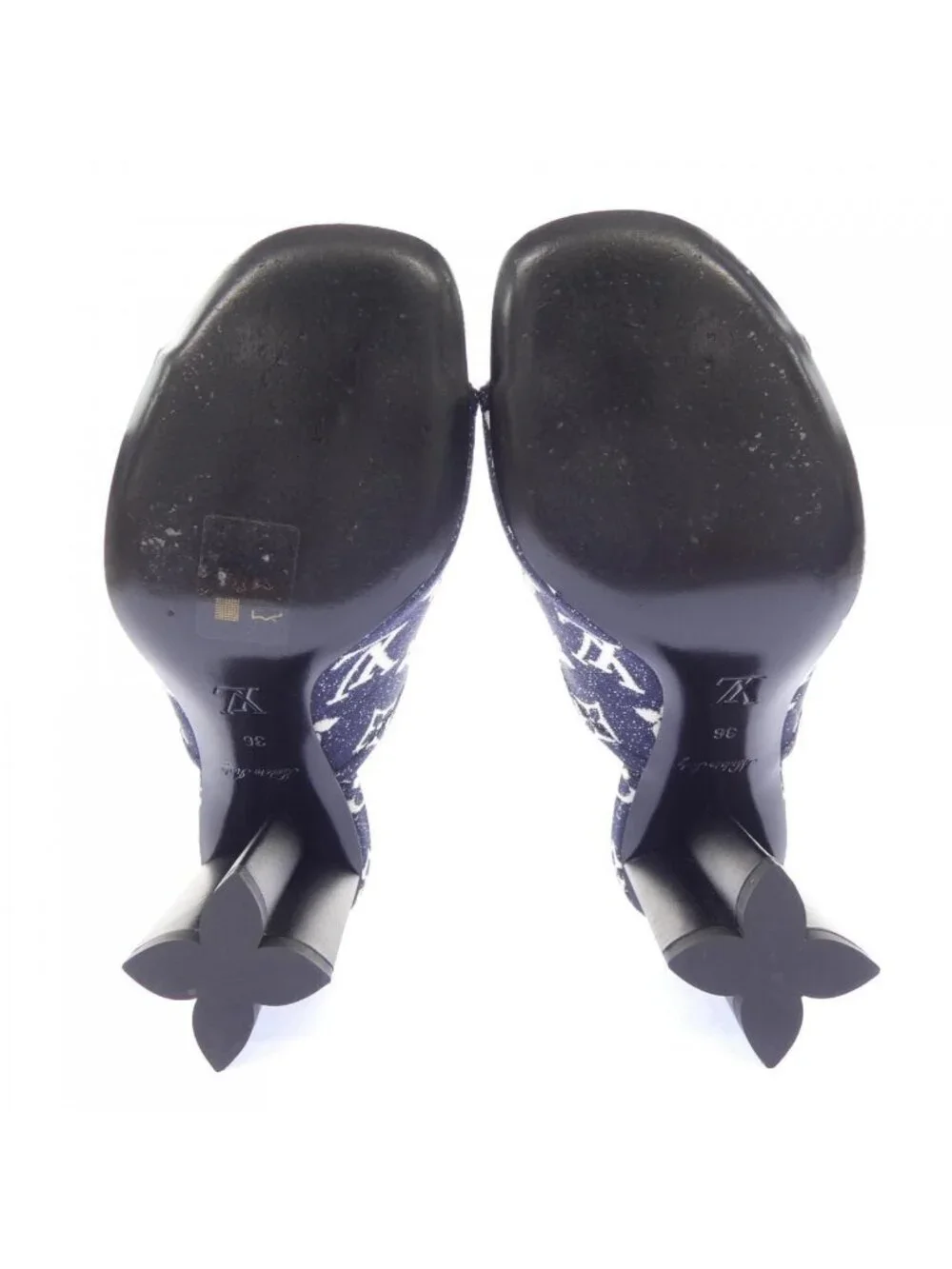 Louis Vuitton Monogram Denim Silhouette Line Sandals